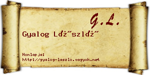 Gyalog László névjegykártya