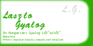 laszlo gyalog business card